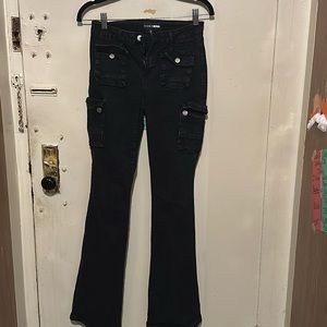 FASHIONOVA CARGO Style Jeans in Black (Almost New Condition)